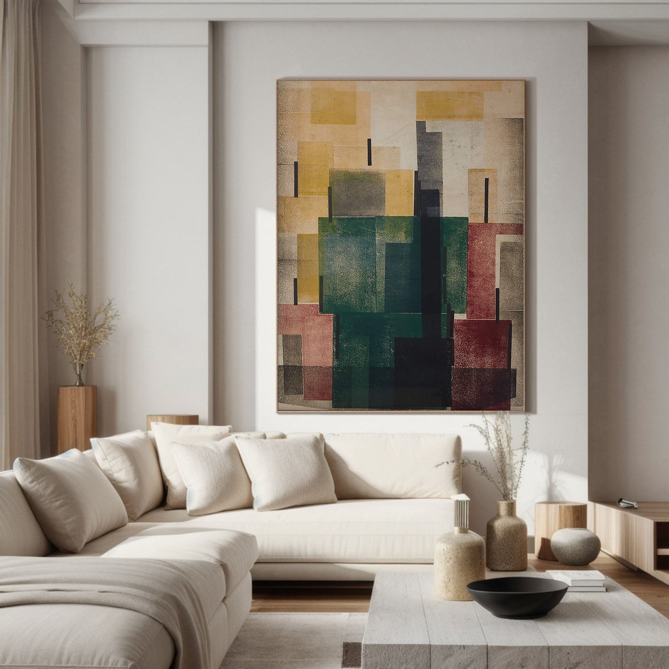 Geometric Abstract Art Painting - Multi-Color #TC 127
