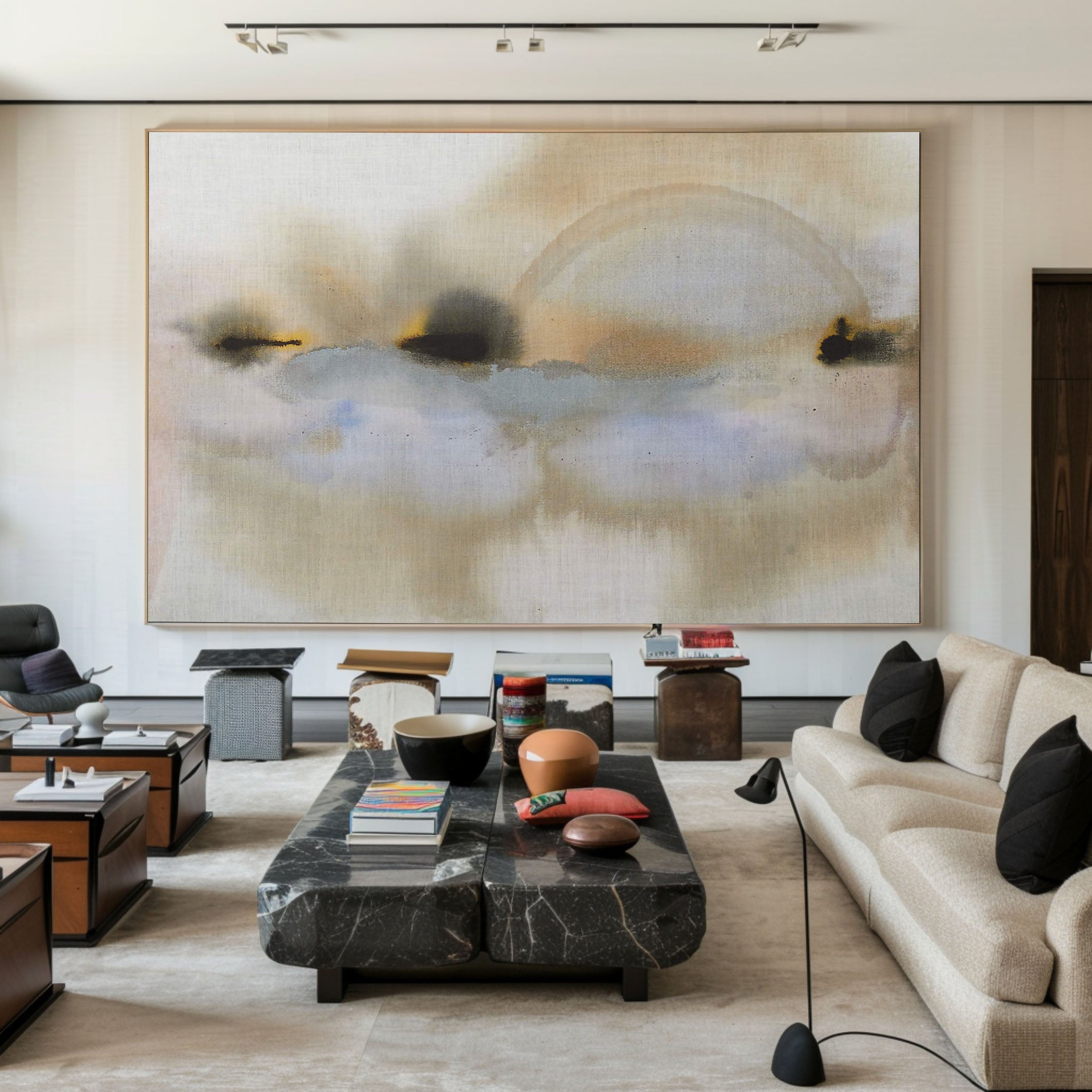 Soft Abstract Art Painting - Neutral Tones #TC 132