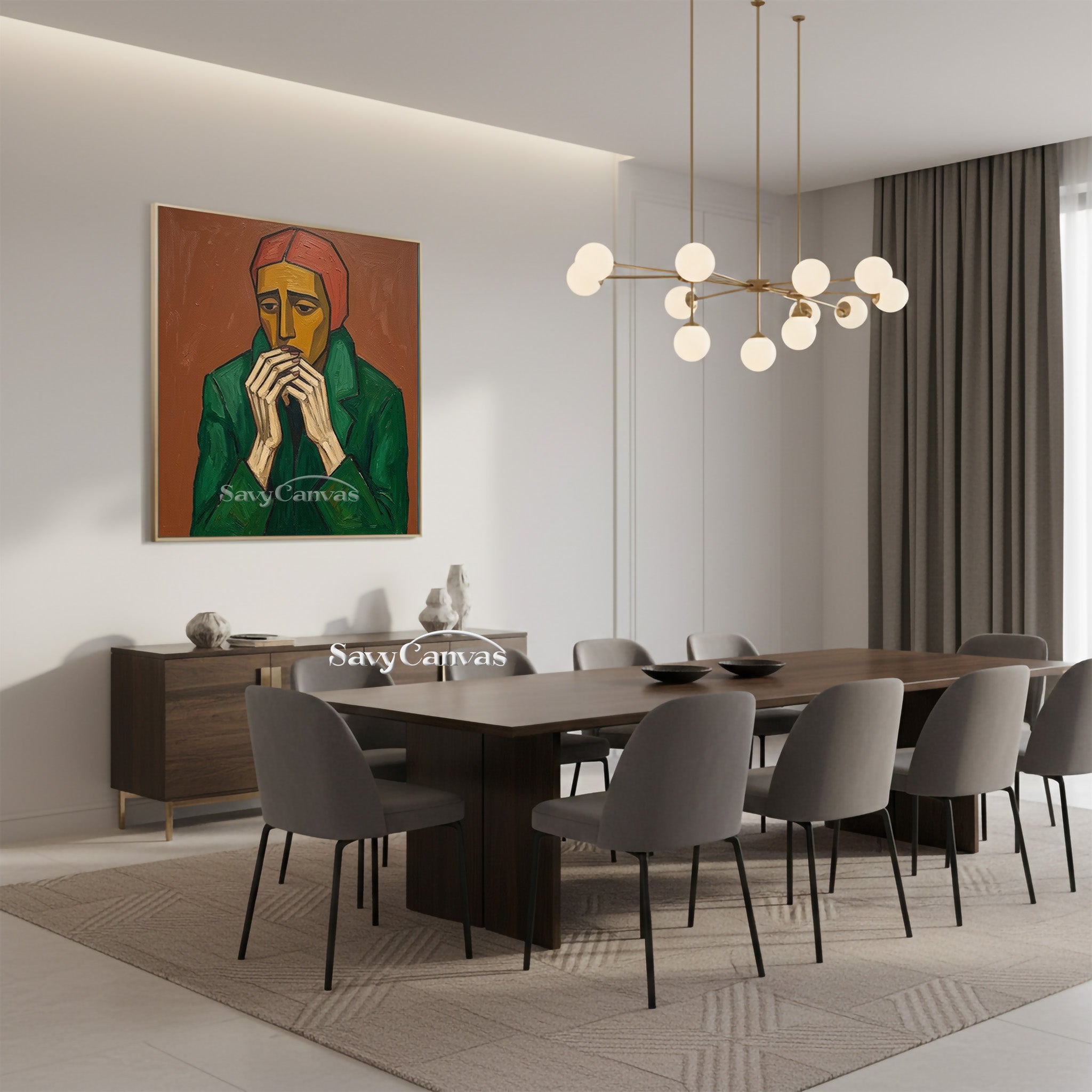 Modern Expressionist Portrait Oil Painting | Hand-Painted Art #SS 106
