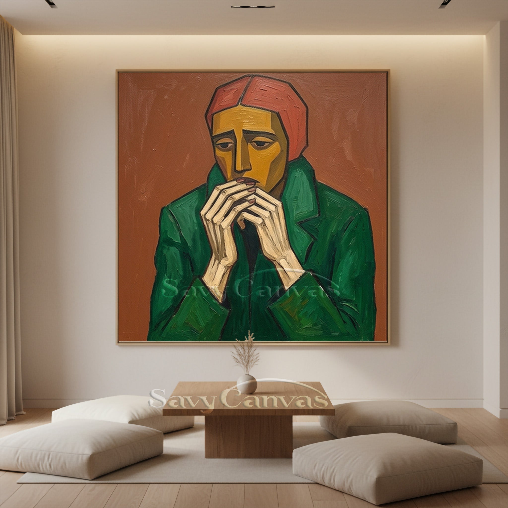 Modern Expressionist Portrait Oil Painting | Hand-Painted Art #SS 106