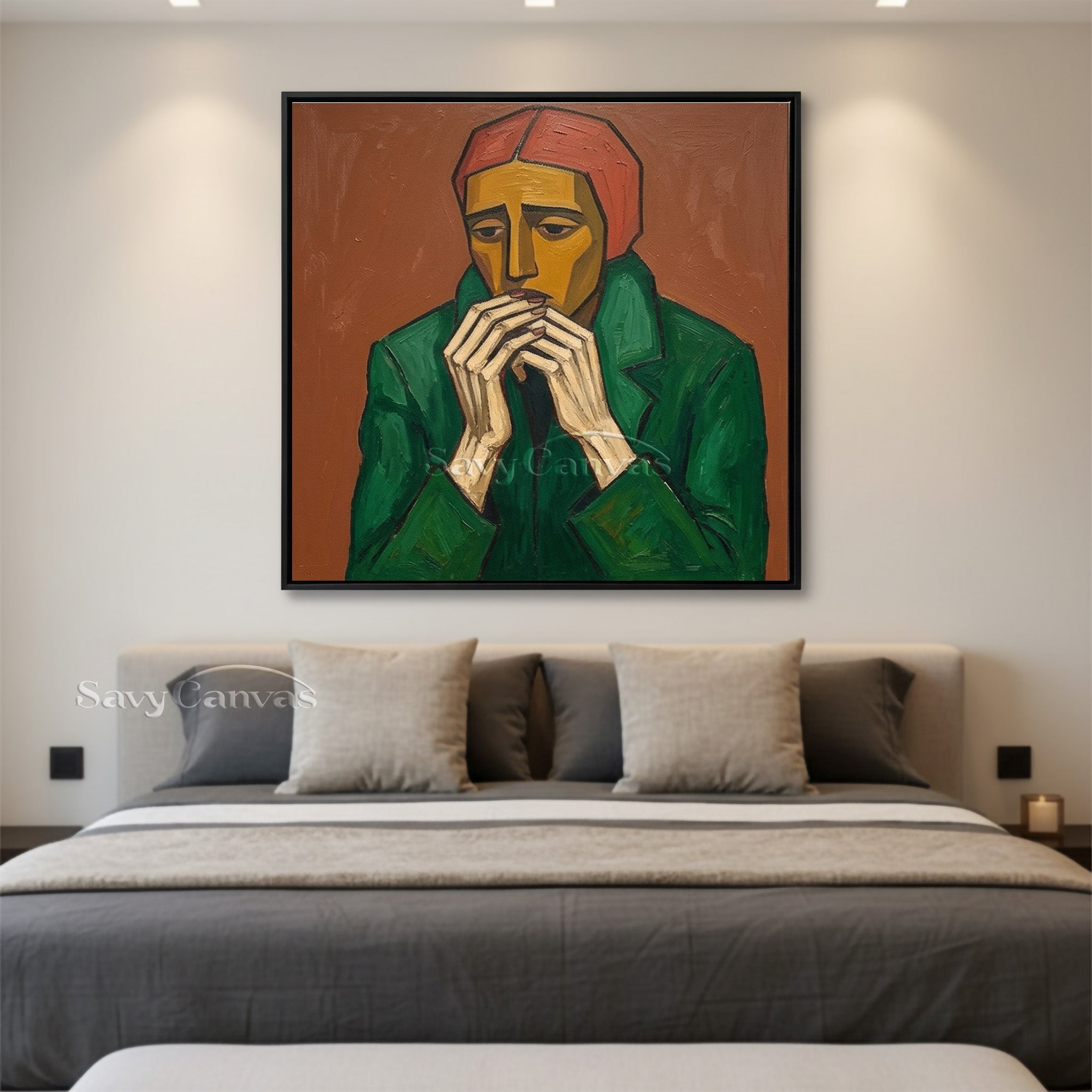 Modern Expressionist Portrait Oil Painting | Hand-Painted Art #SS 106