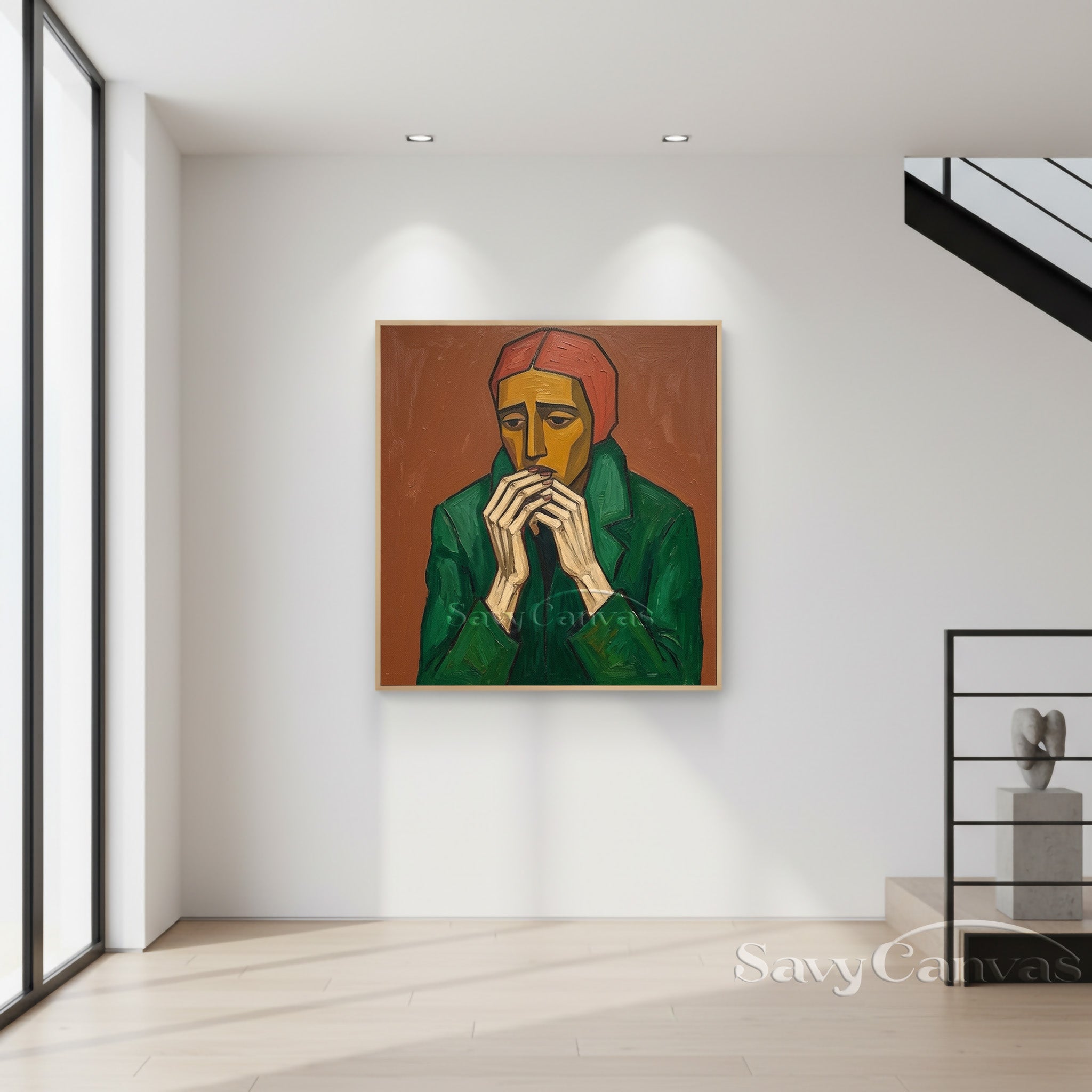 Modern Expressionist Portrait Oil Painting | Hand-Painted Art #SS 106