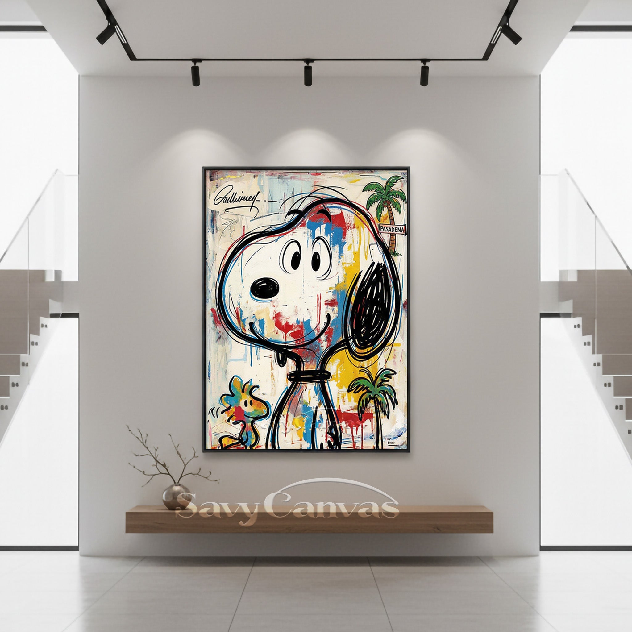 California Style Snoopy Graffiti Painting | Modern Urban Wall Art #SS 066