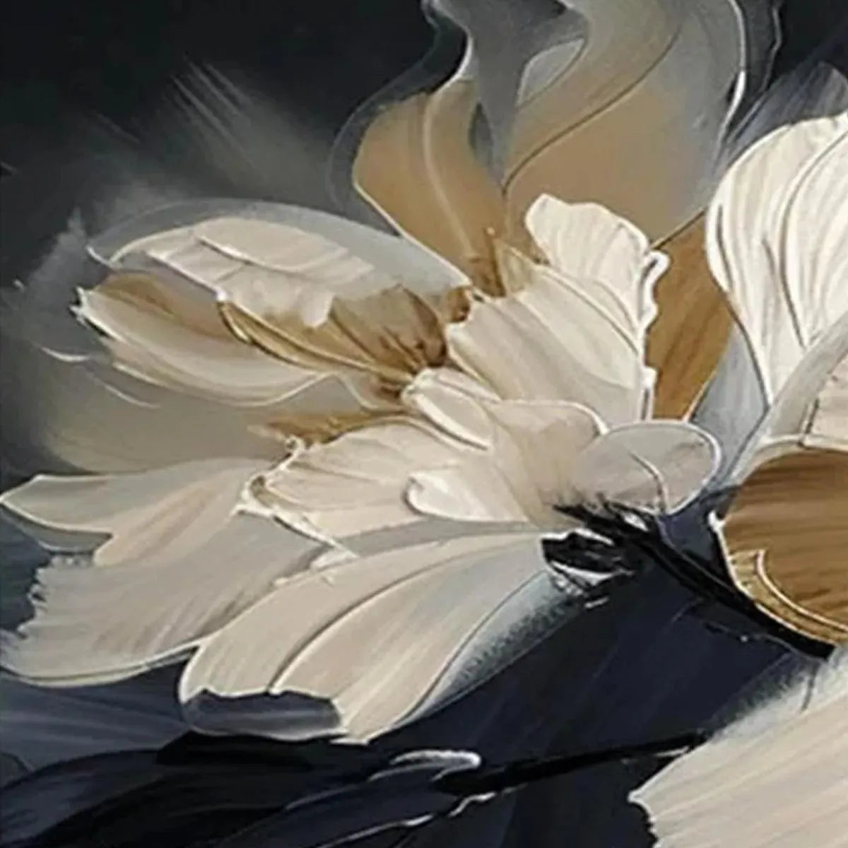 Textured Floral Painting Set | Palette Knife Impasto Art #AA 284