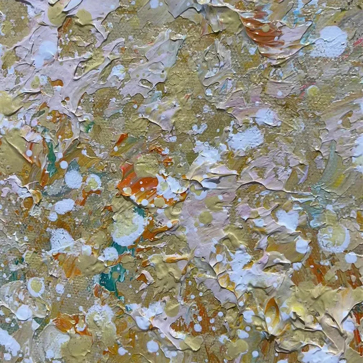 Textured Impressionist Forest | Gold Leaf Tree Painting #AA 274