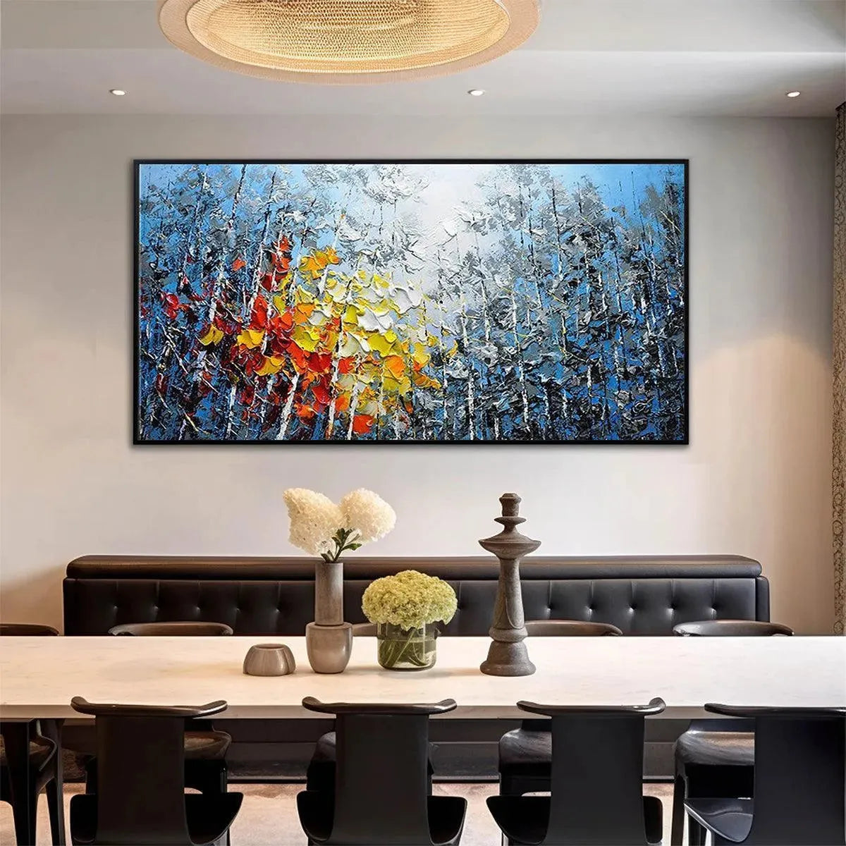 Vibrant Abstract Forest Art | Colorful Landscape Painting #AA 275