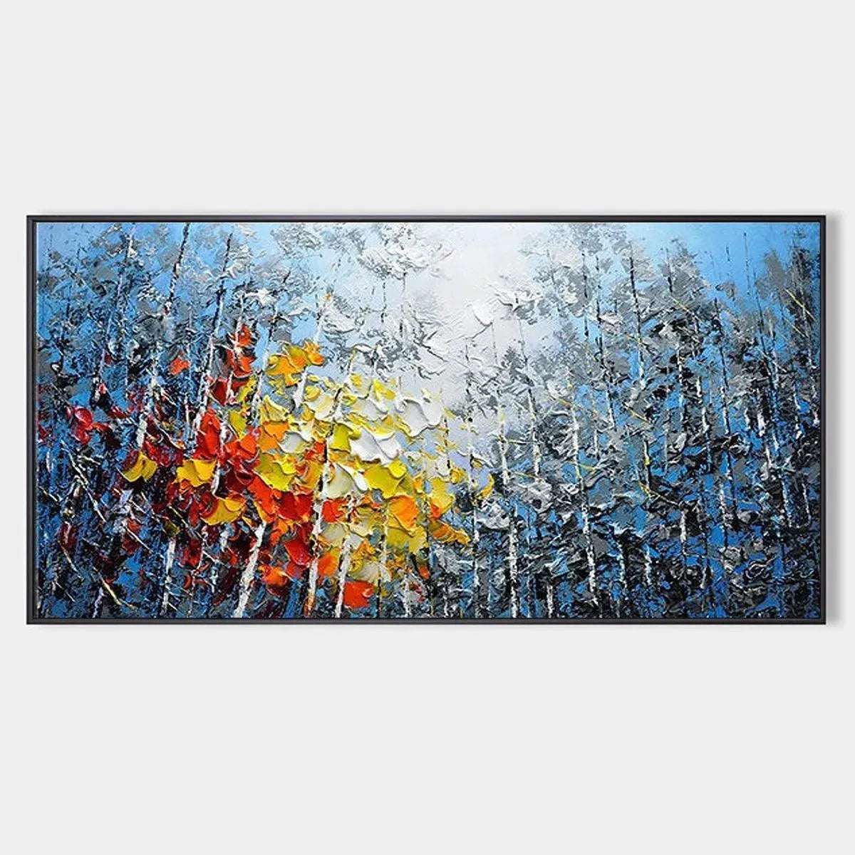 Vibrant Abstract Forest Art | Colorful Landscape Painting #AA 275