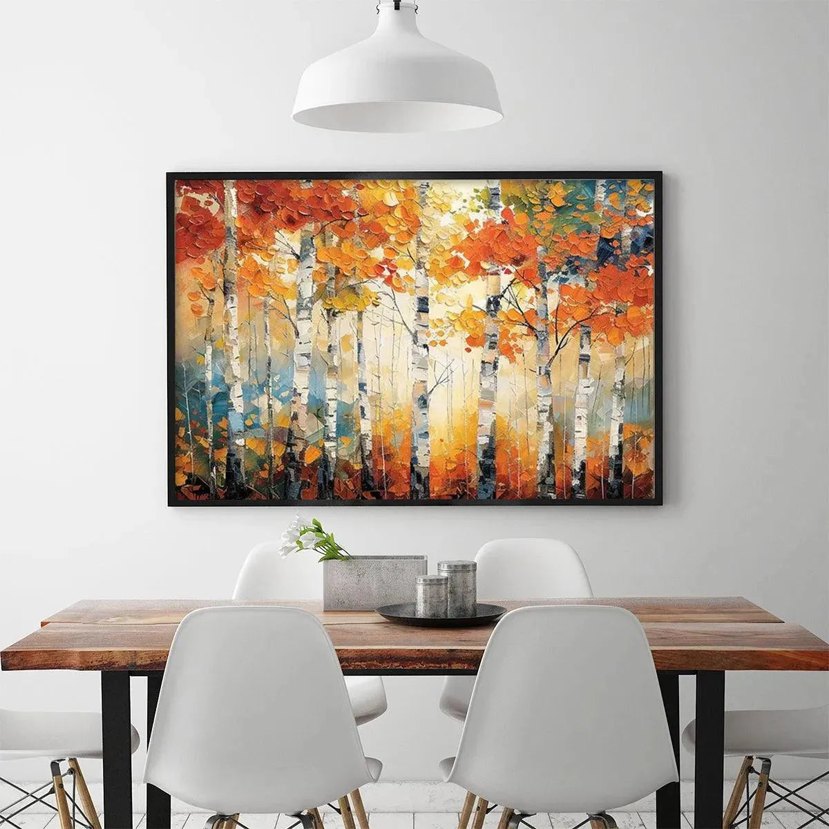 Textured Impasto Birch Tree Painting | Palette Knife Wall Art #TC 245