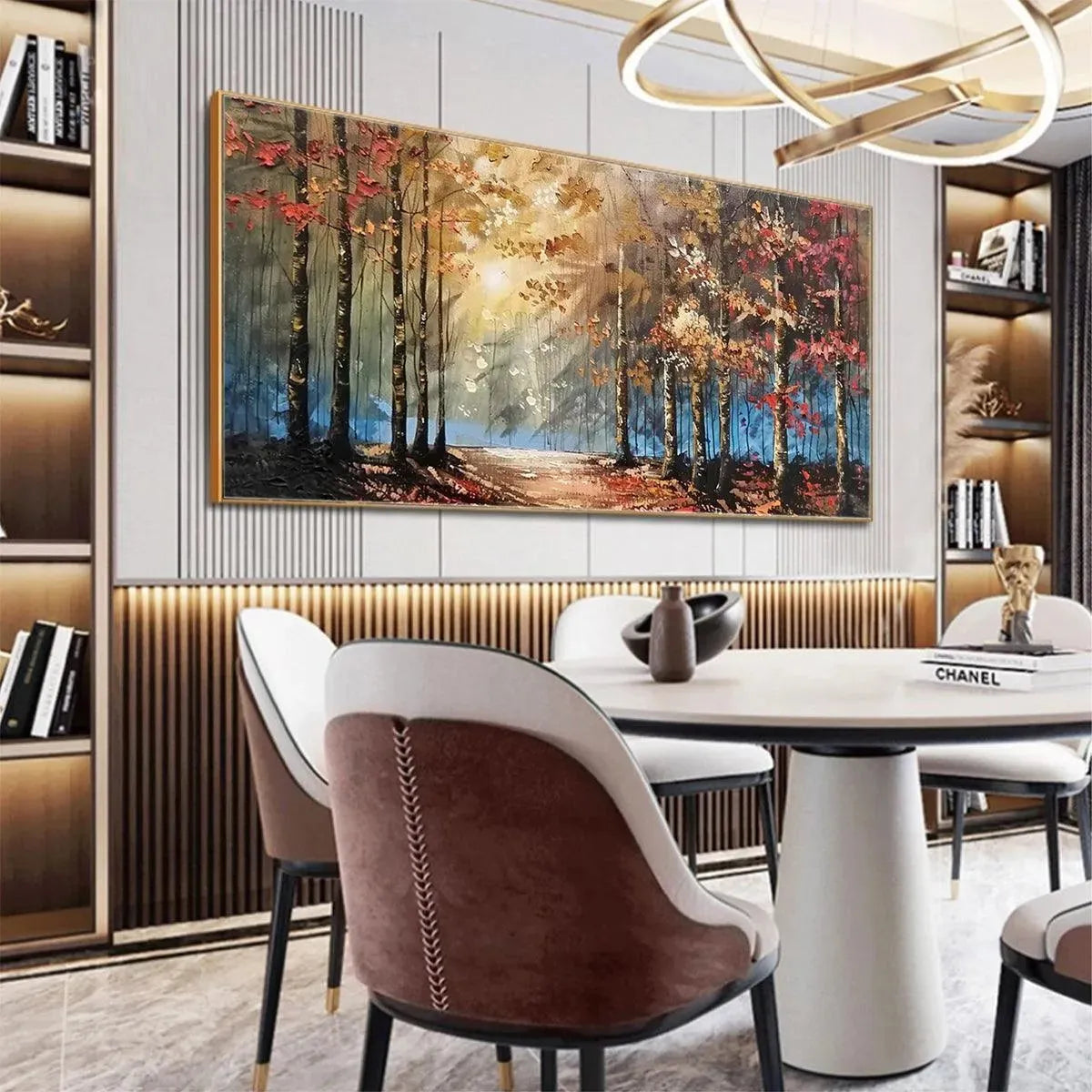 Hand-Painted Forest Path Canvas Art | Modern Decor #TC 262