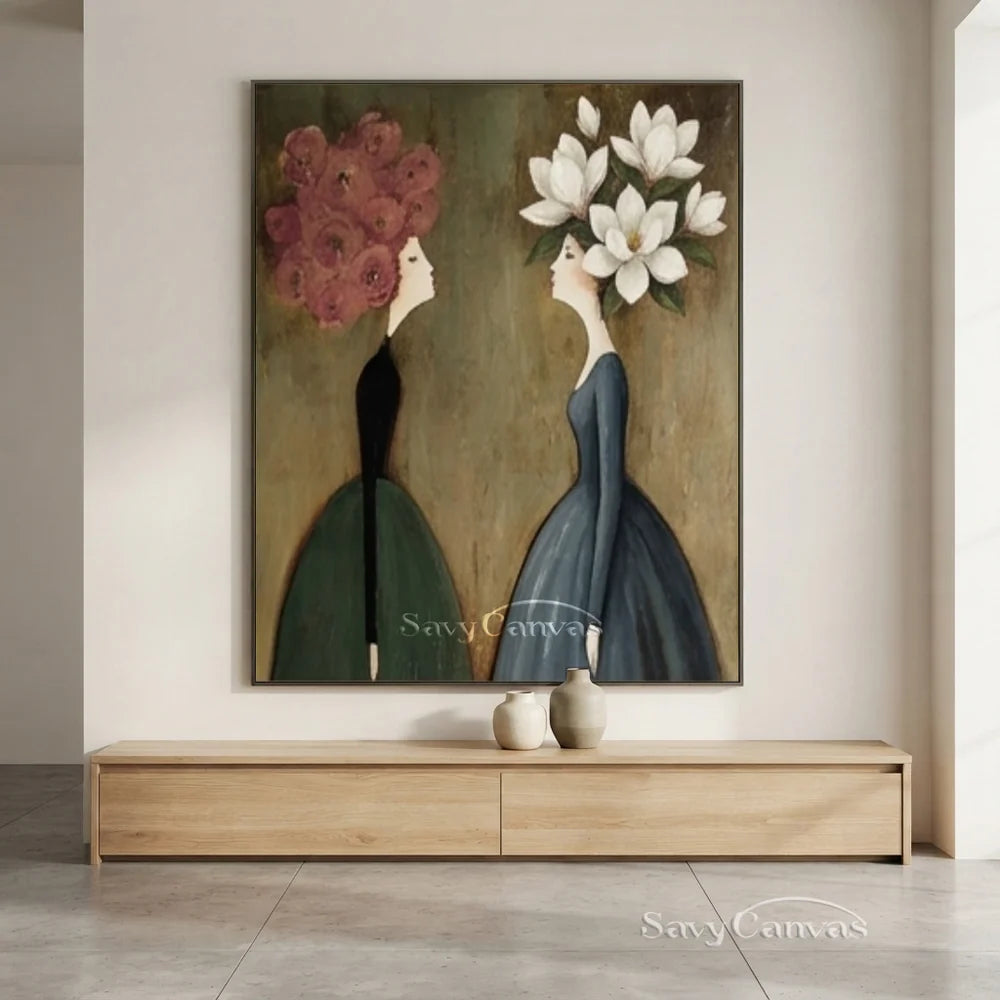 Abstract Expressionist Figural Oil Painting #SS 291