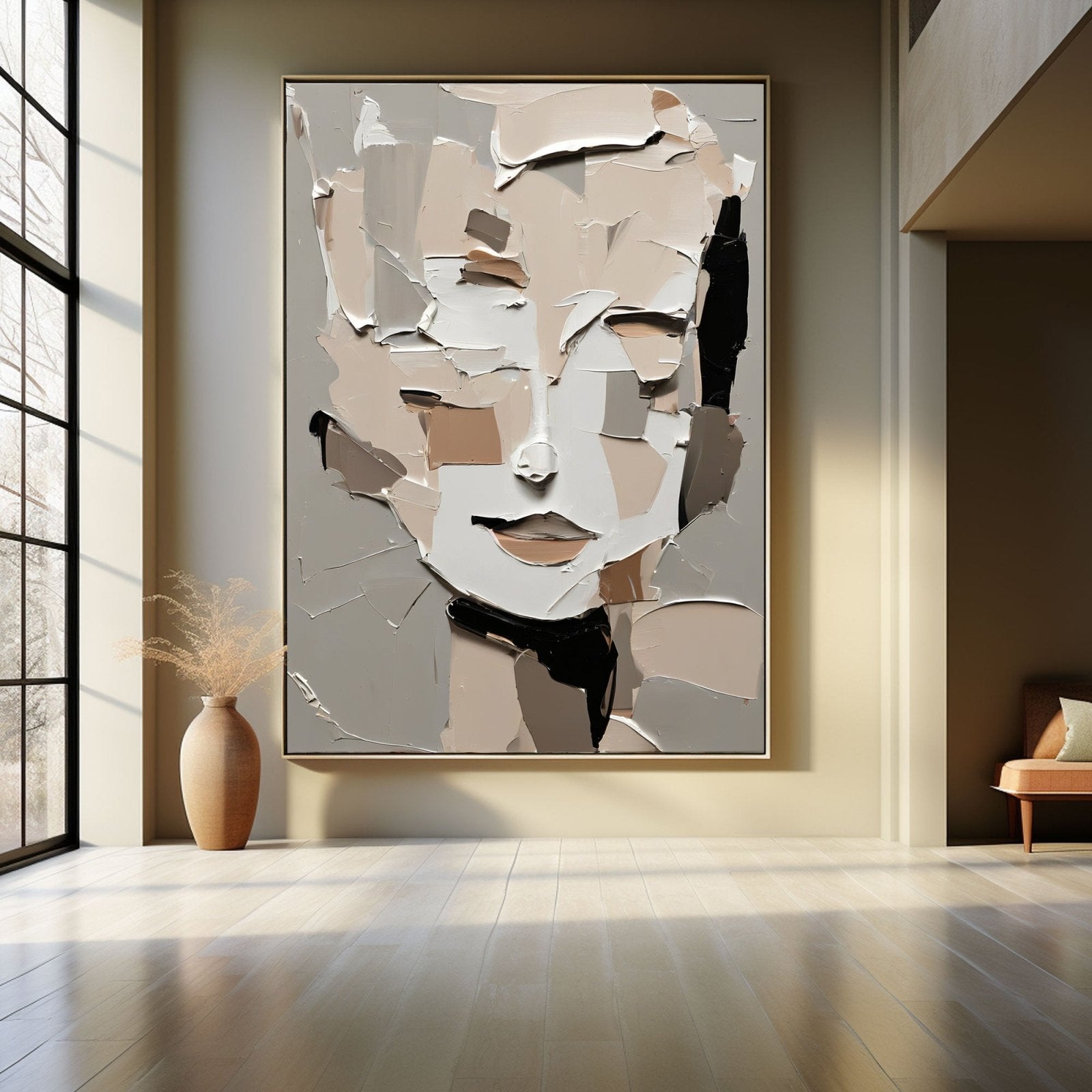 Deconstructed Abstract Face Painting | Modern Cubist Portrait