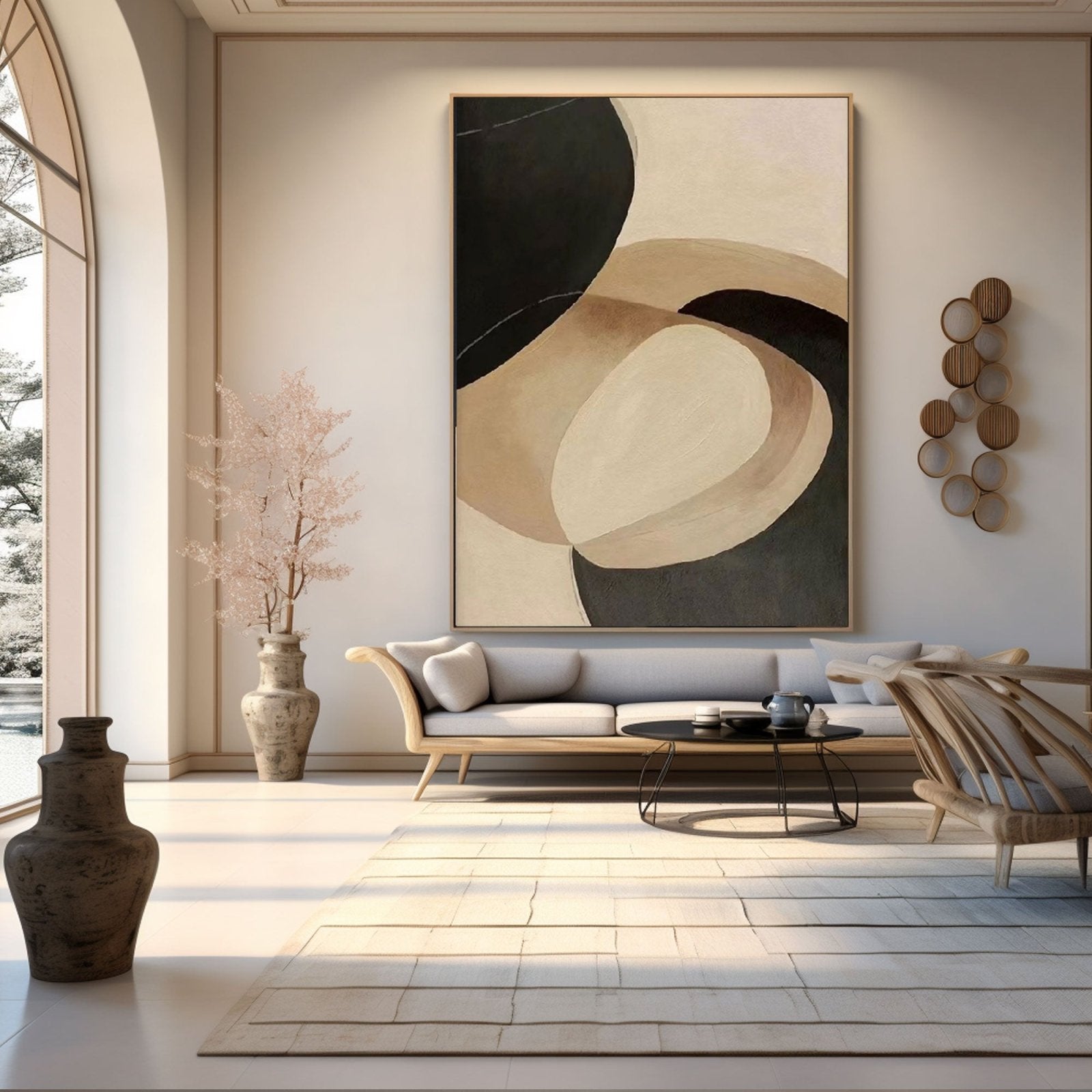 Abstract Neutral Painting - Modern Wall Art # TC 153