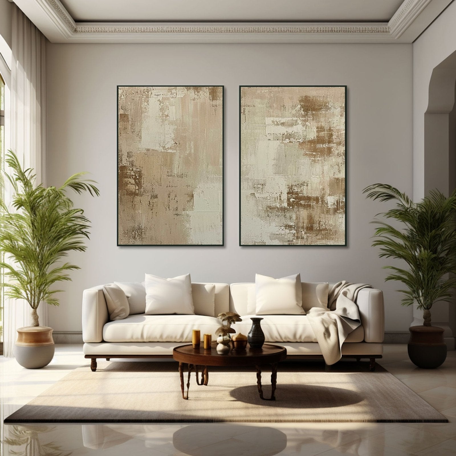 Wabi Sabi Style Abstract Painting Set for Living Room #TC 156