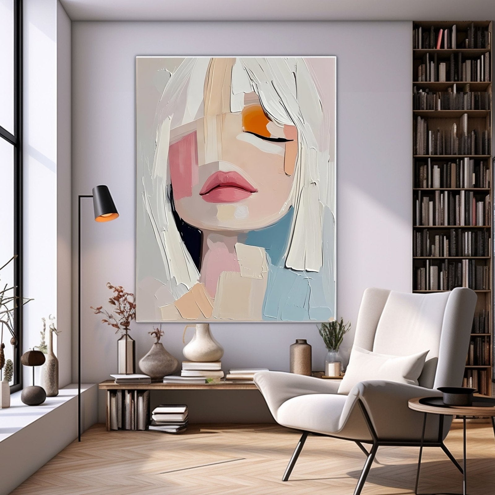 Modern Cubist Style Face Painting | Geometric Abstract Portrait