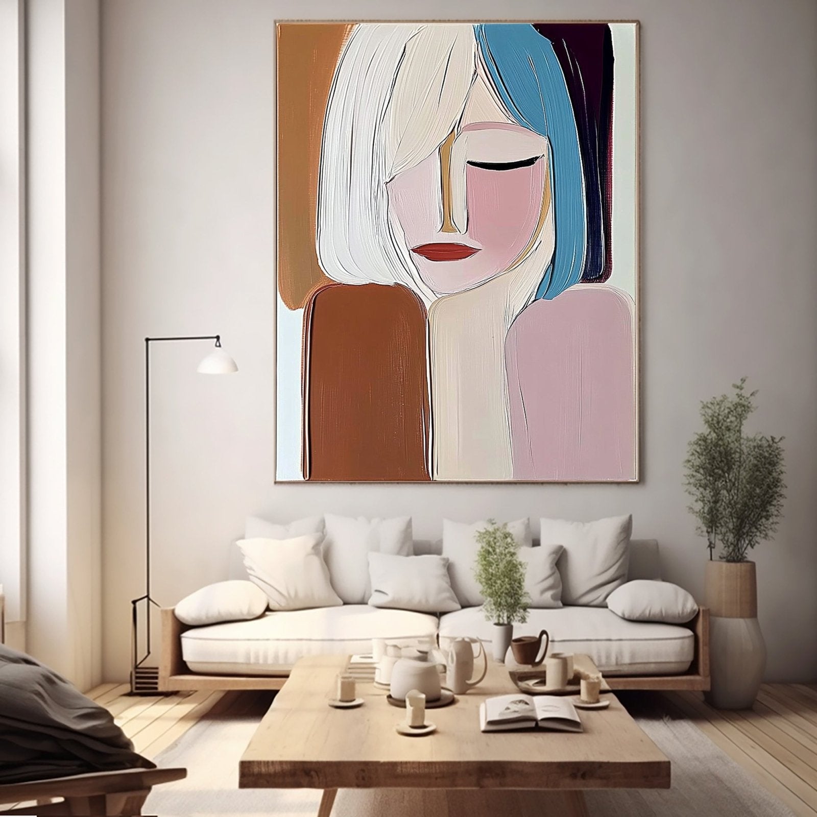 Modern Abstract Portrait | Colorful Figurative Painting #AA 471