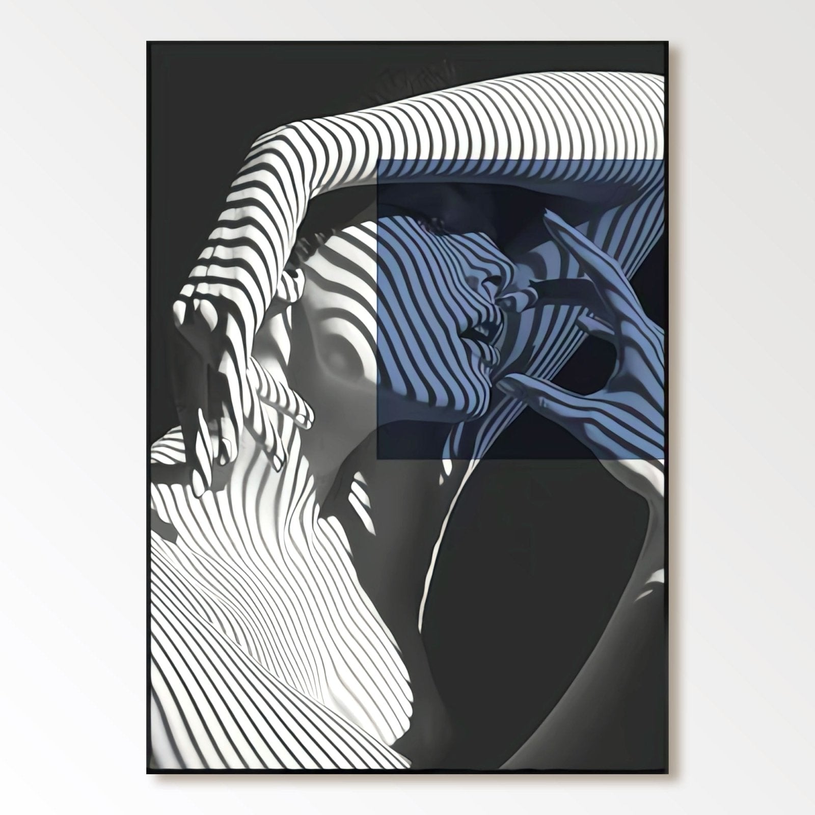 Black and White Shadow Portrait Canvas | Modern Photography Art #AA 459