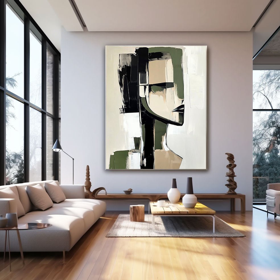 Modern Cubist Style Face Painting | Geometric Abstract Art