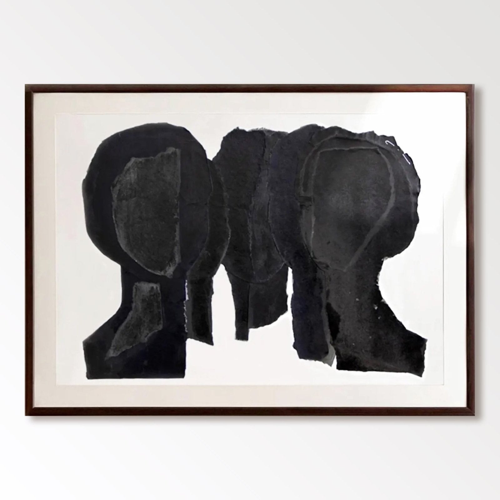 Abstract Black Figures Wall Art | Minimalist Silhouette Trio #AA 439