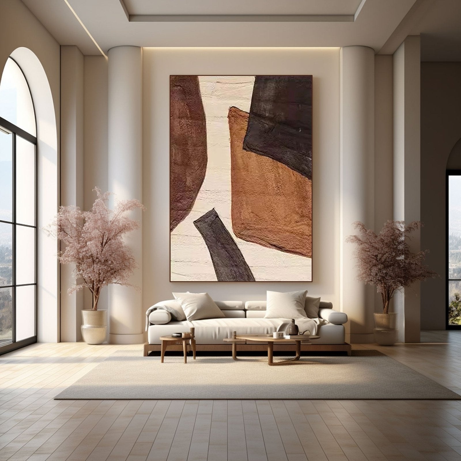 Modern Abstract Painting - Brown Tones #TC 163