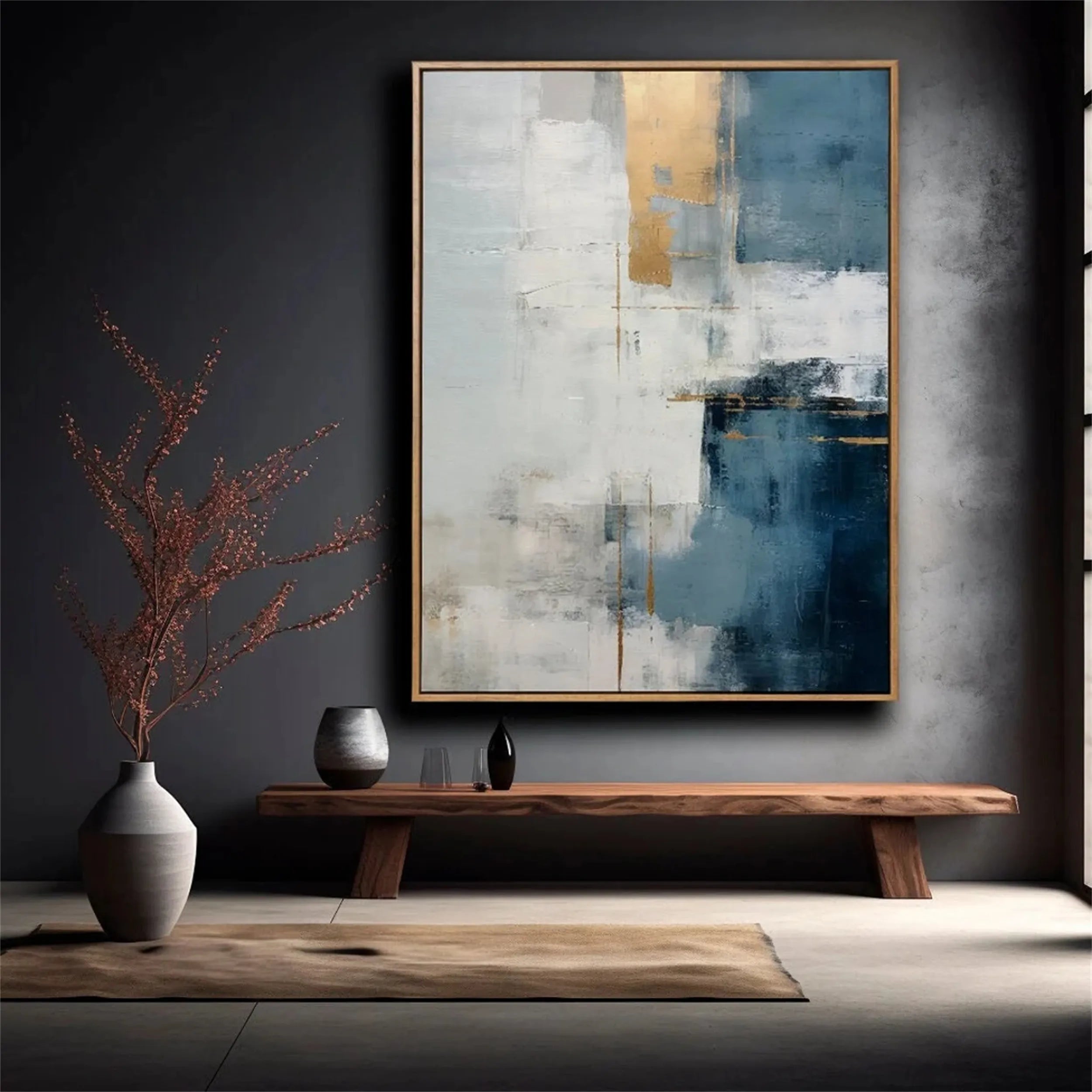 Abstract Wall Art for Living Room | Large Contemporary Painting #ZZ 108