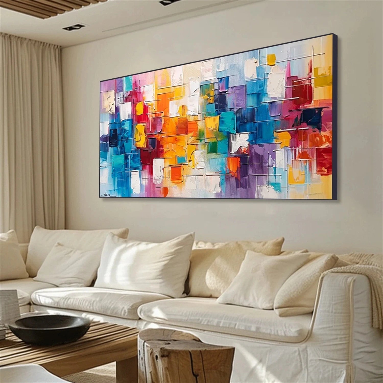 Colorful Textured Abstract Art | Modern Oil Painting #TB 097