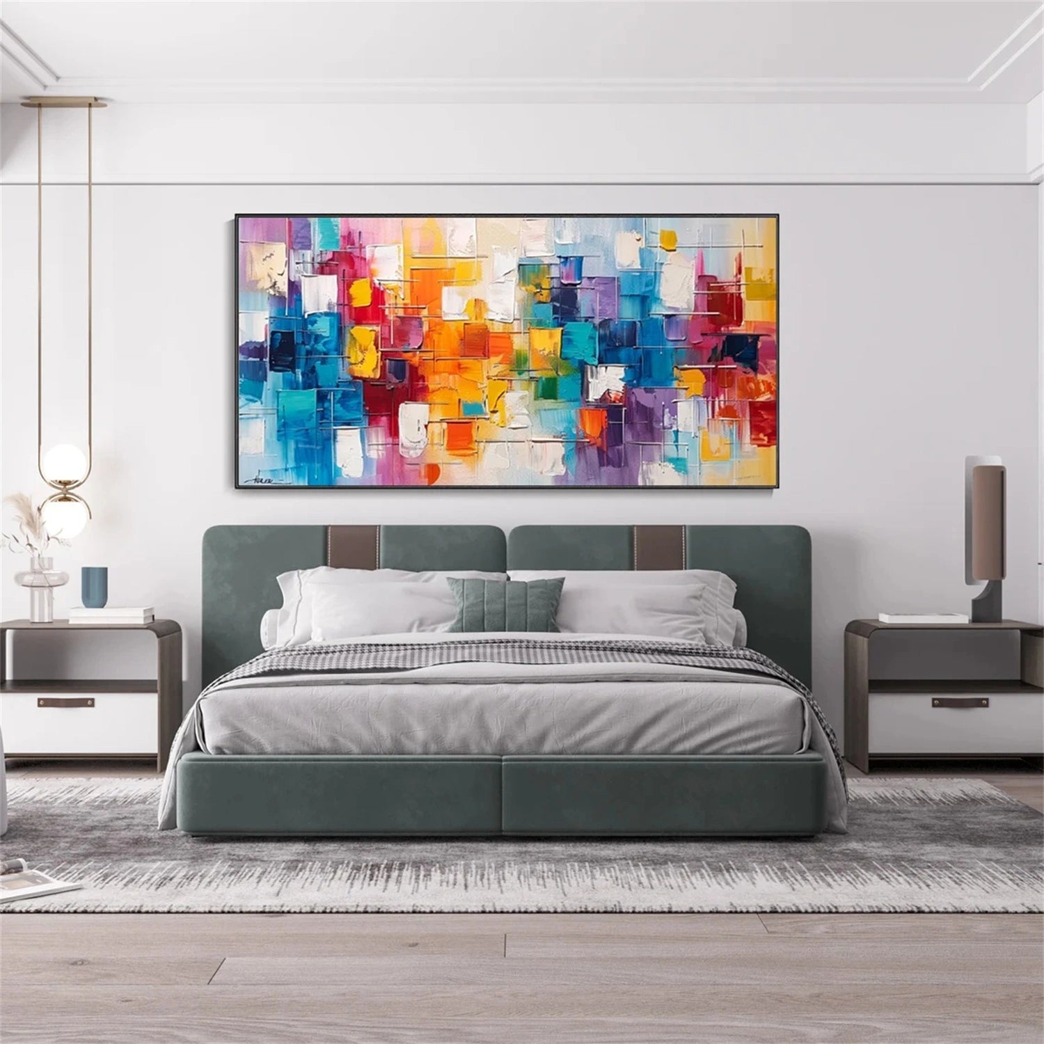 Colorful Textured Abstract Art | Modern Oil Painting #TB 097