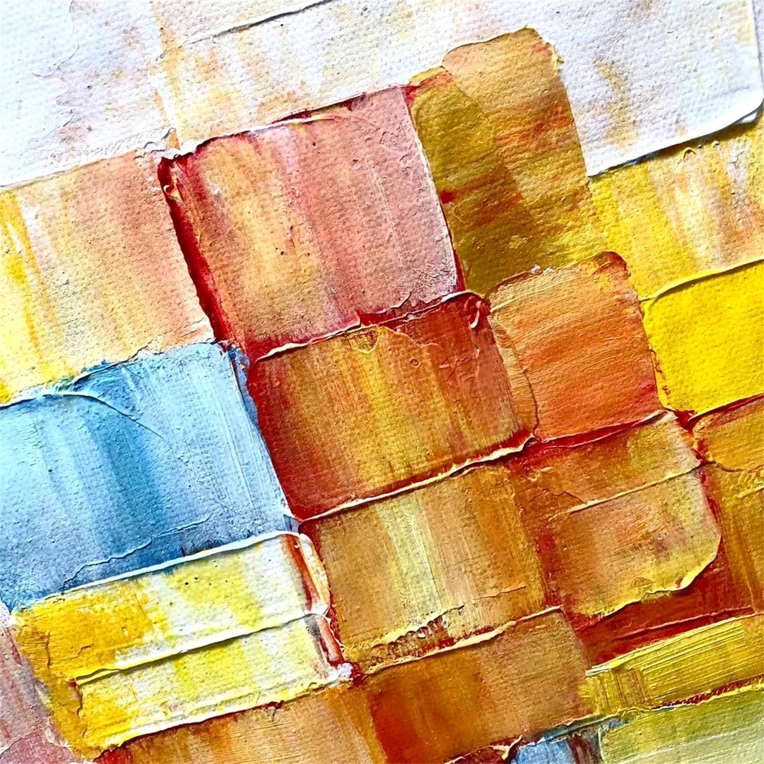 Pastel Geometric Abstract | Modern Oil Painting #TB 104