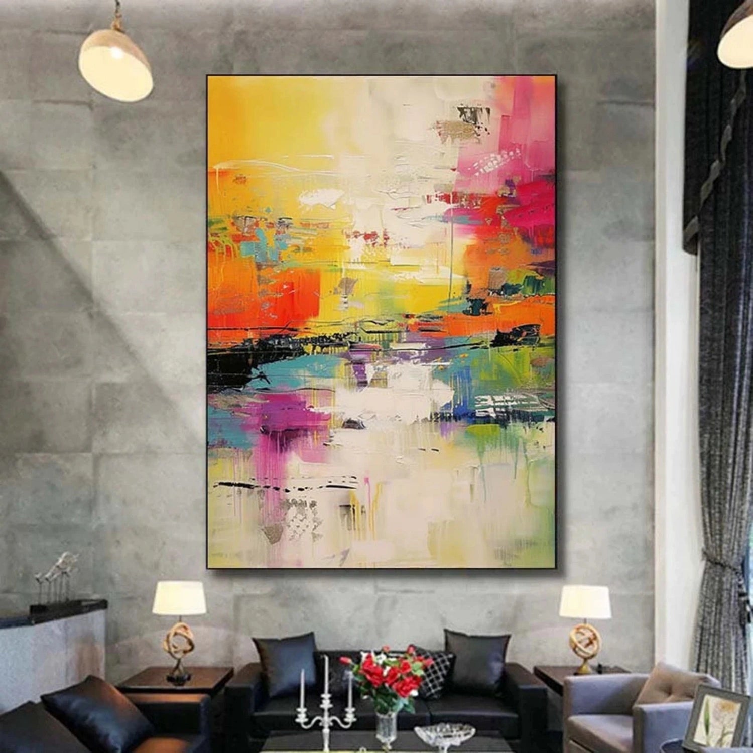 Modern Abstract Art | Blue White Black Gold #TB 108