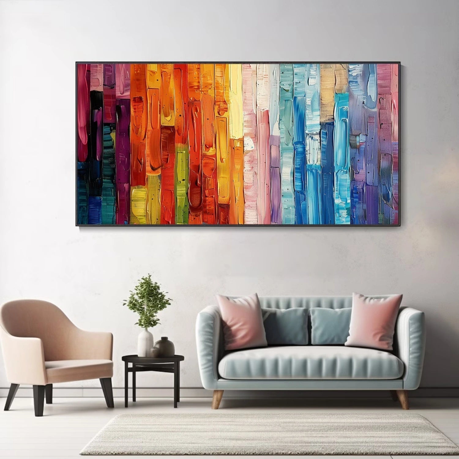 Modern Colorful Wall Decor | Textured Gradient Art #TB 109