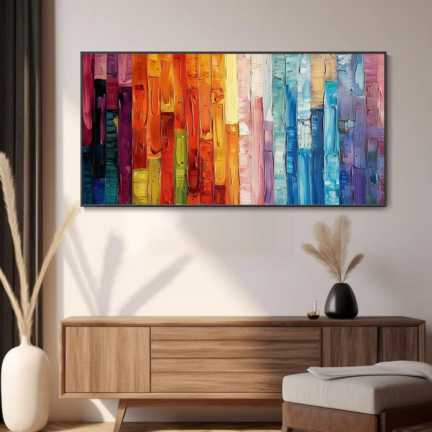 Modern Colorful Wall Decor | Textured Gradient Art #TB 109