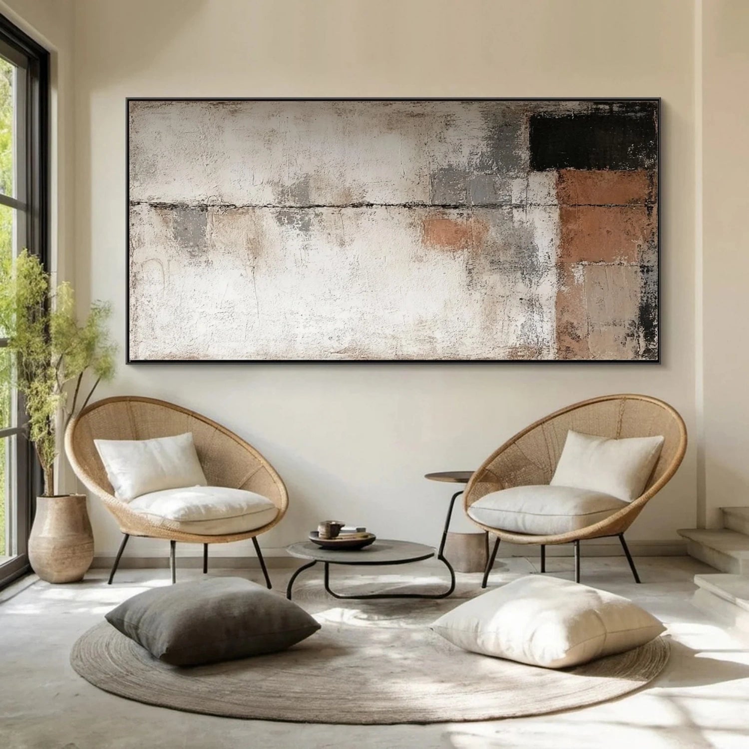 Hand-Painted Modern Geometric Abstract Art #TB 115