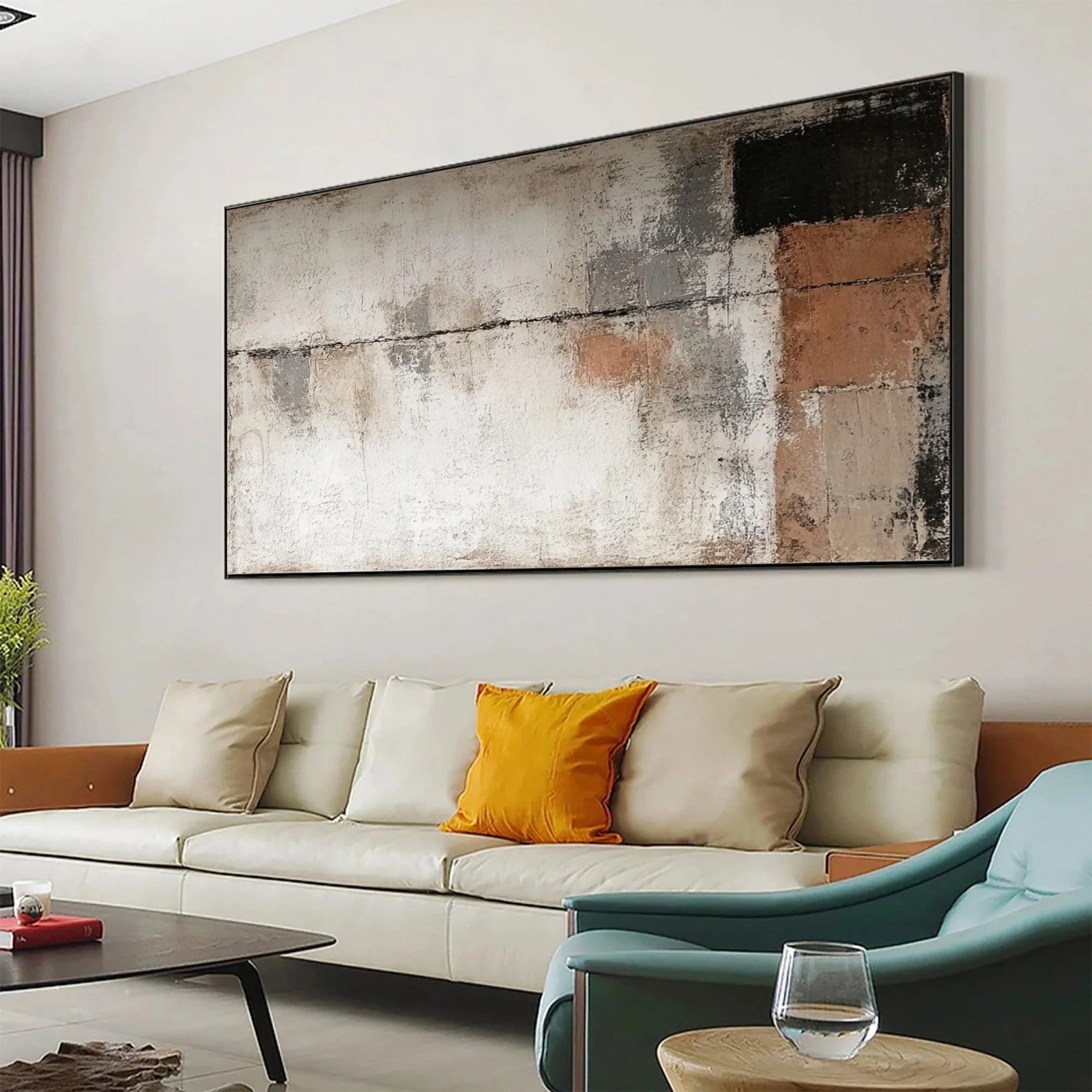 Hand-Painted Modern Geometric Abstract Art #TB 115