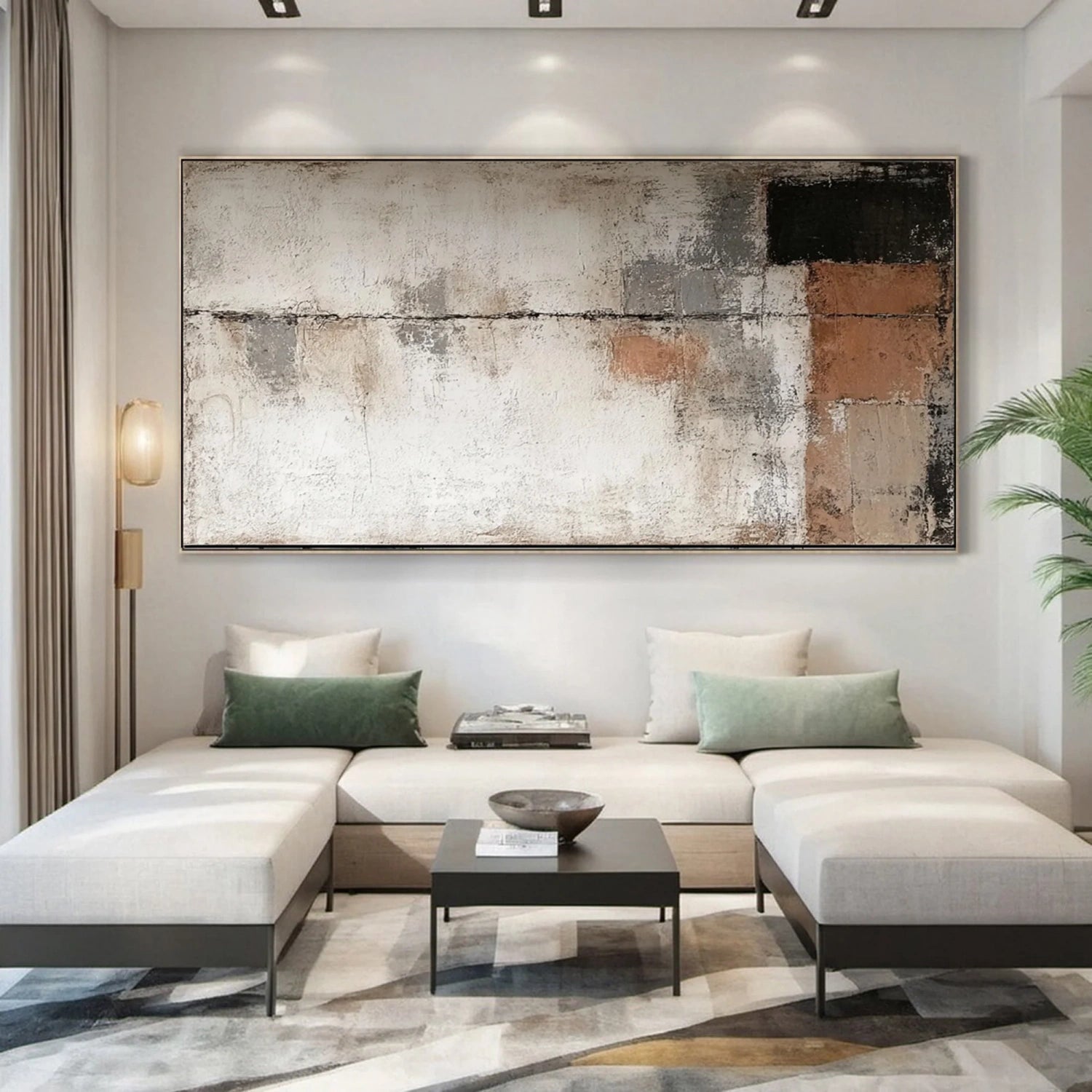 Hand-Painted Modern Geometric Abstract Art #TB 115