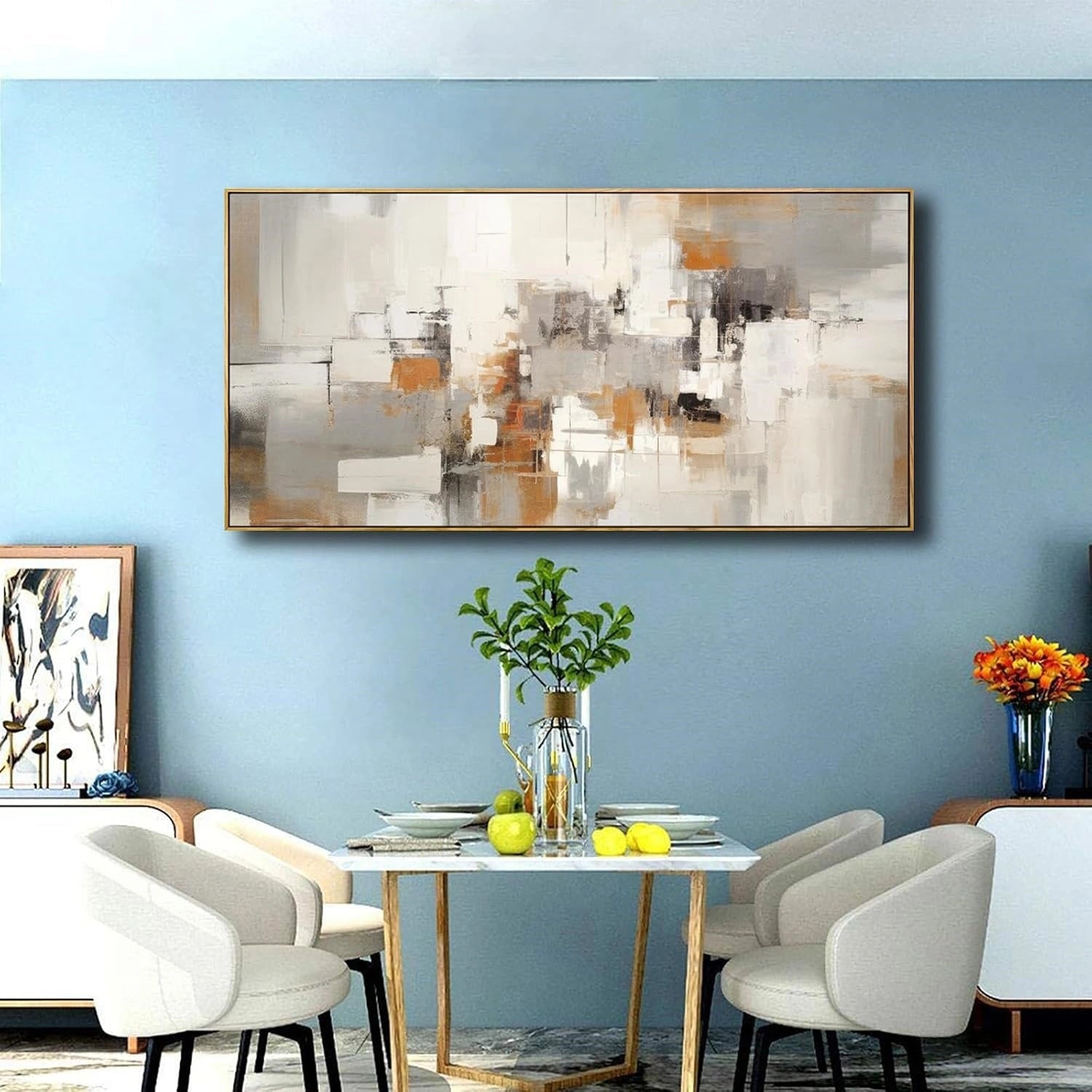 Original Abstract Painting | Earthy Tones & Grey #TB 116