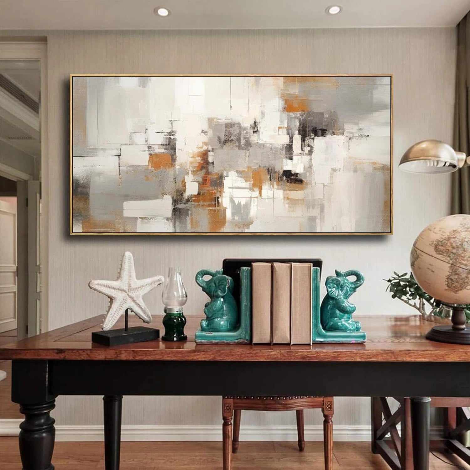Original Abstract Painting | Earthy Tones & Grey #TB 116