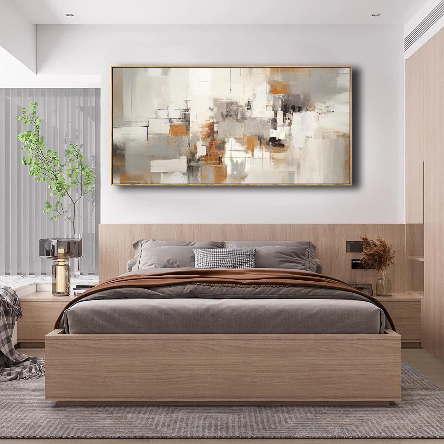 Original Abstract Painting | Earthy Tones & Grey #TB 116