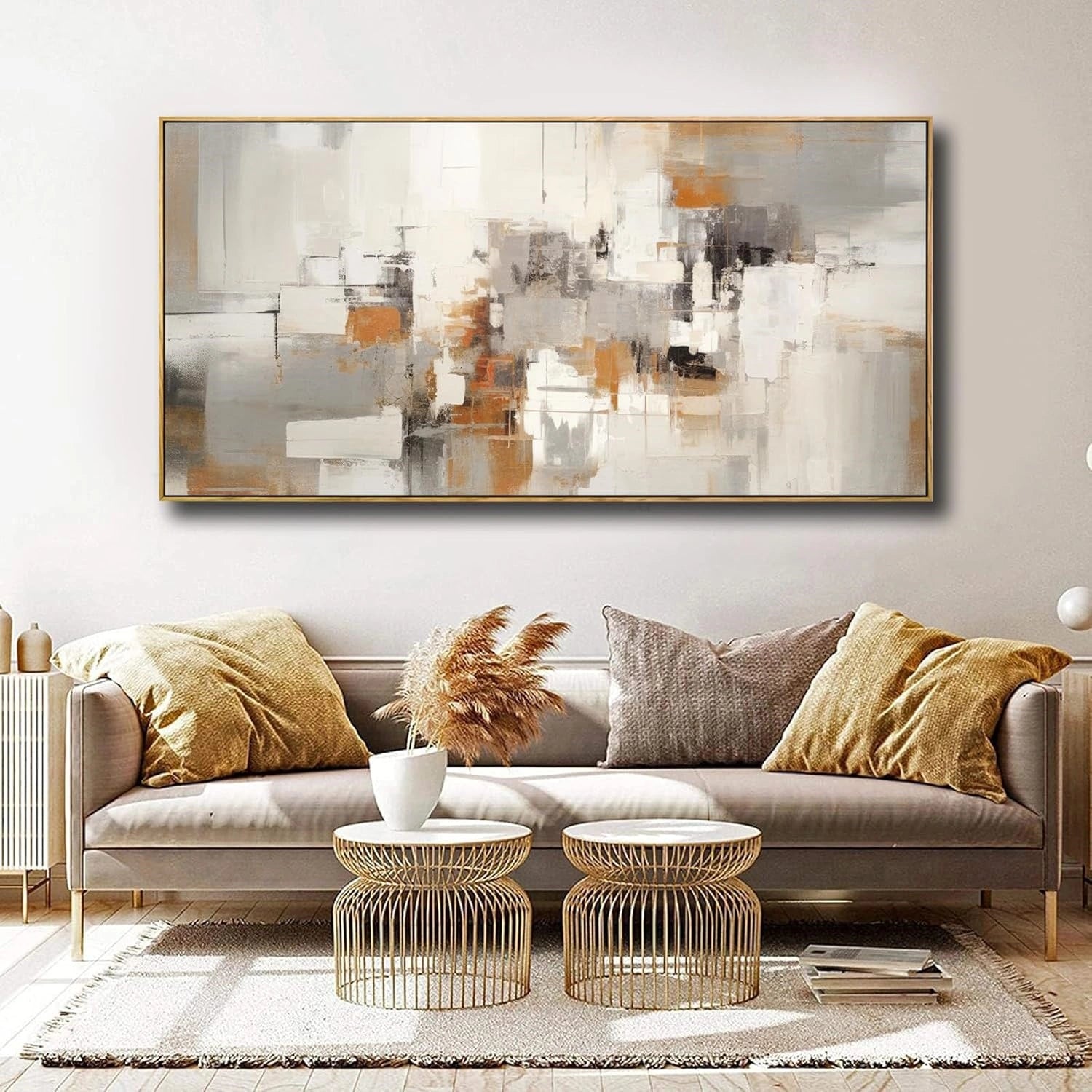 Original Abstract Painting | Earthy Tones & Grey #TB 116