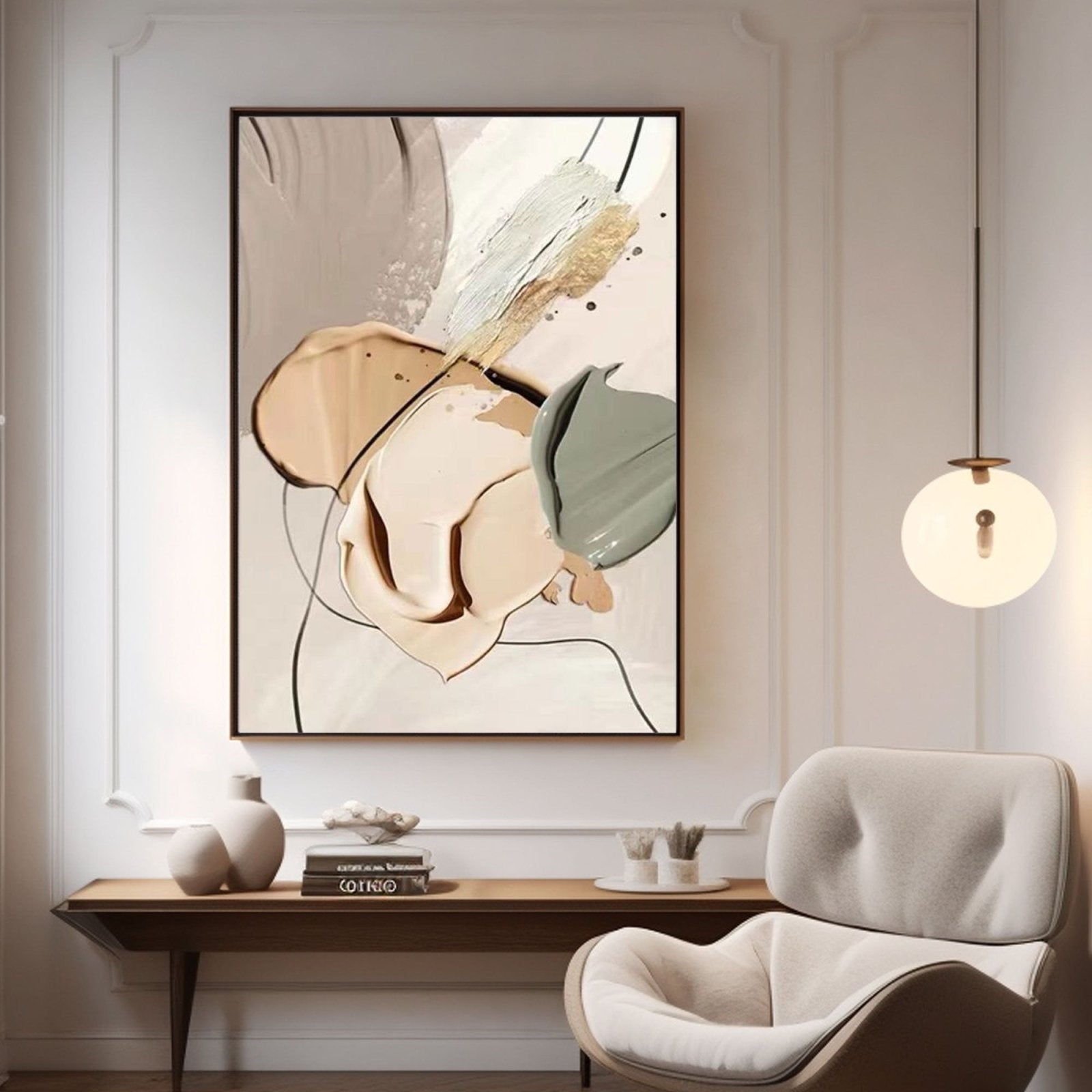 Large Oversized Textured Abstract Painting | Modern 3D Plaster Wall Art #TC 208