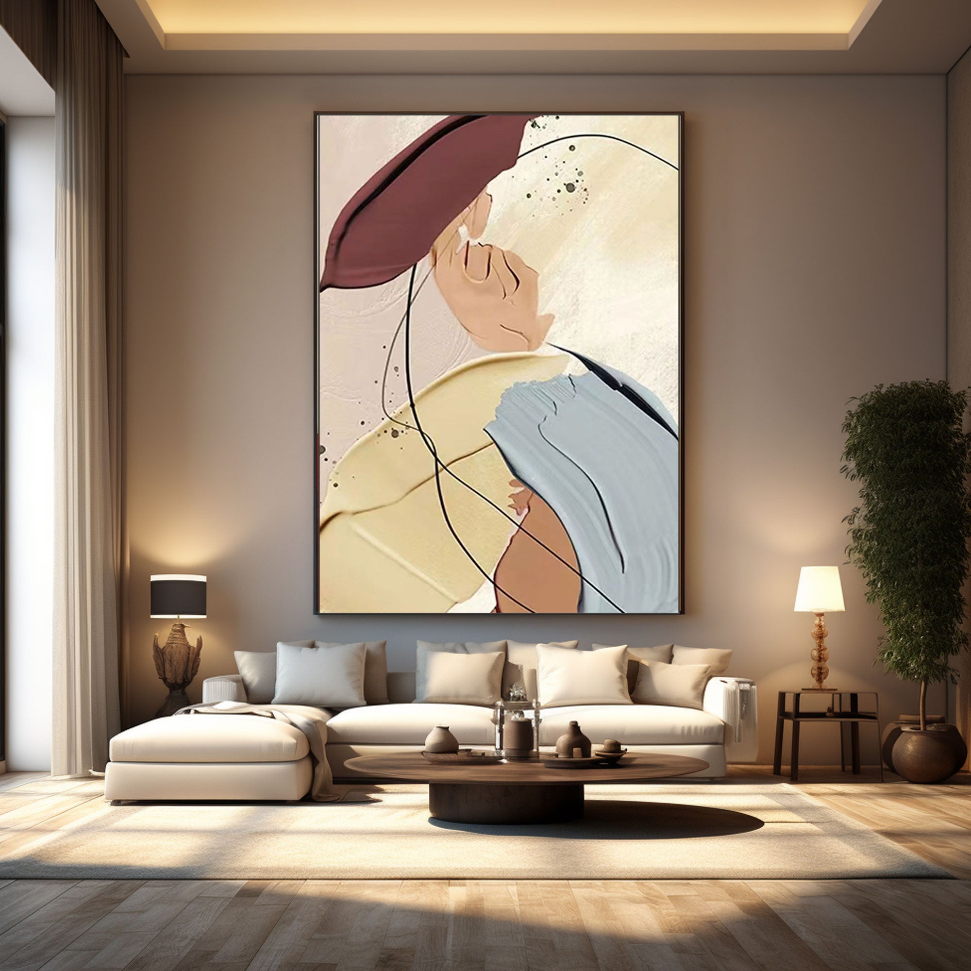 Chic Silhouette Wall Art | Modern Fashion-Inspired Painting #TC 209