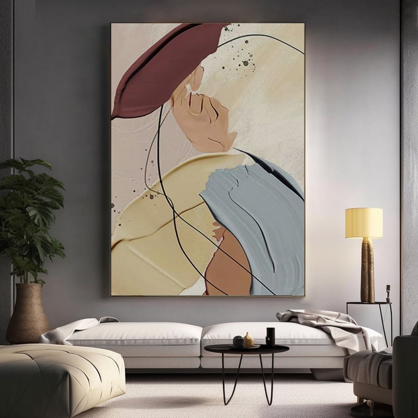 Chic Silhouette Wall Art | Modern Fashion-Inspired Painting #TC 209