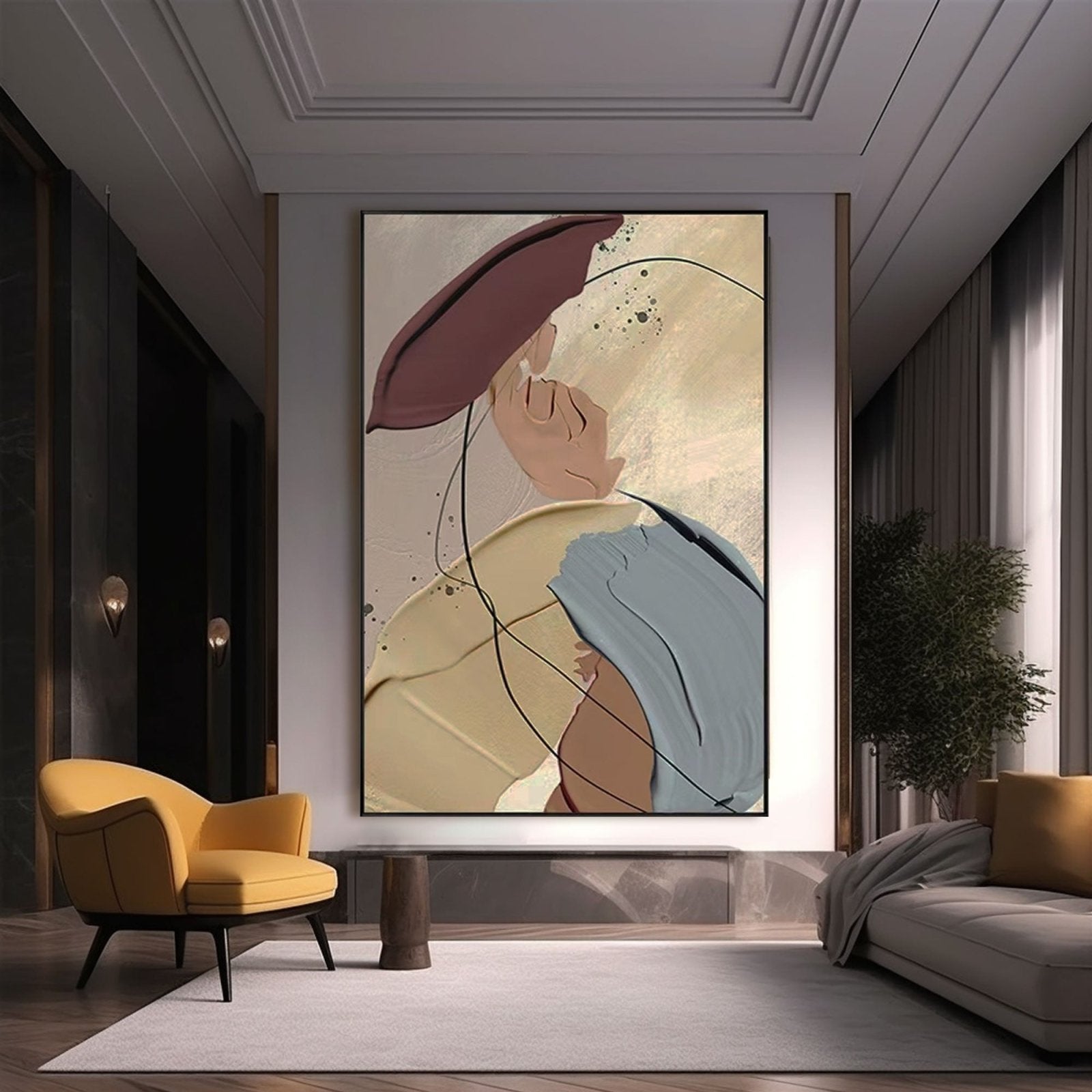 Chic Silhouette Wall Art | Modern Fashion-Inspired Painting #TC 209