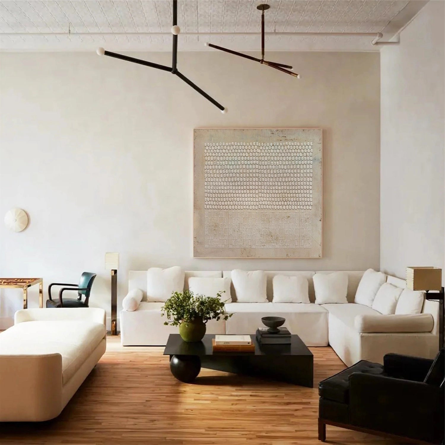 Large Textured Abstract Art | Square Neutral Wall Painting #ZZ 114