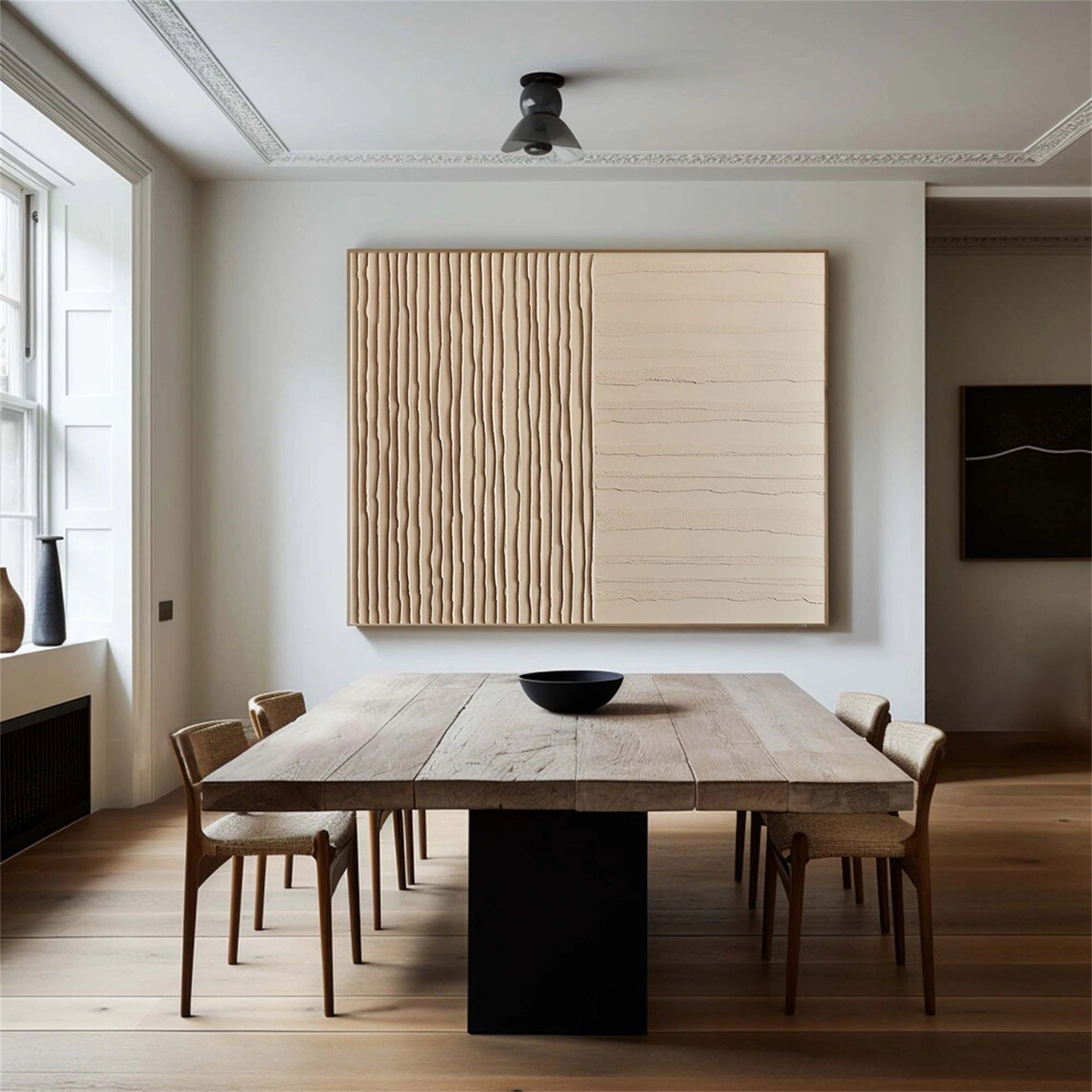 Wabi Sabi Textured Wall Art | Large Horizontal Neutral Canvas Decor Ideas #ZZ 111