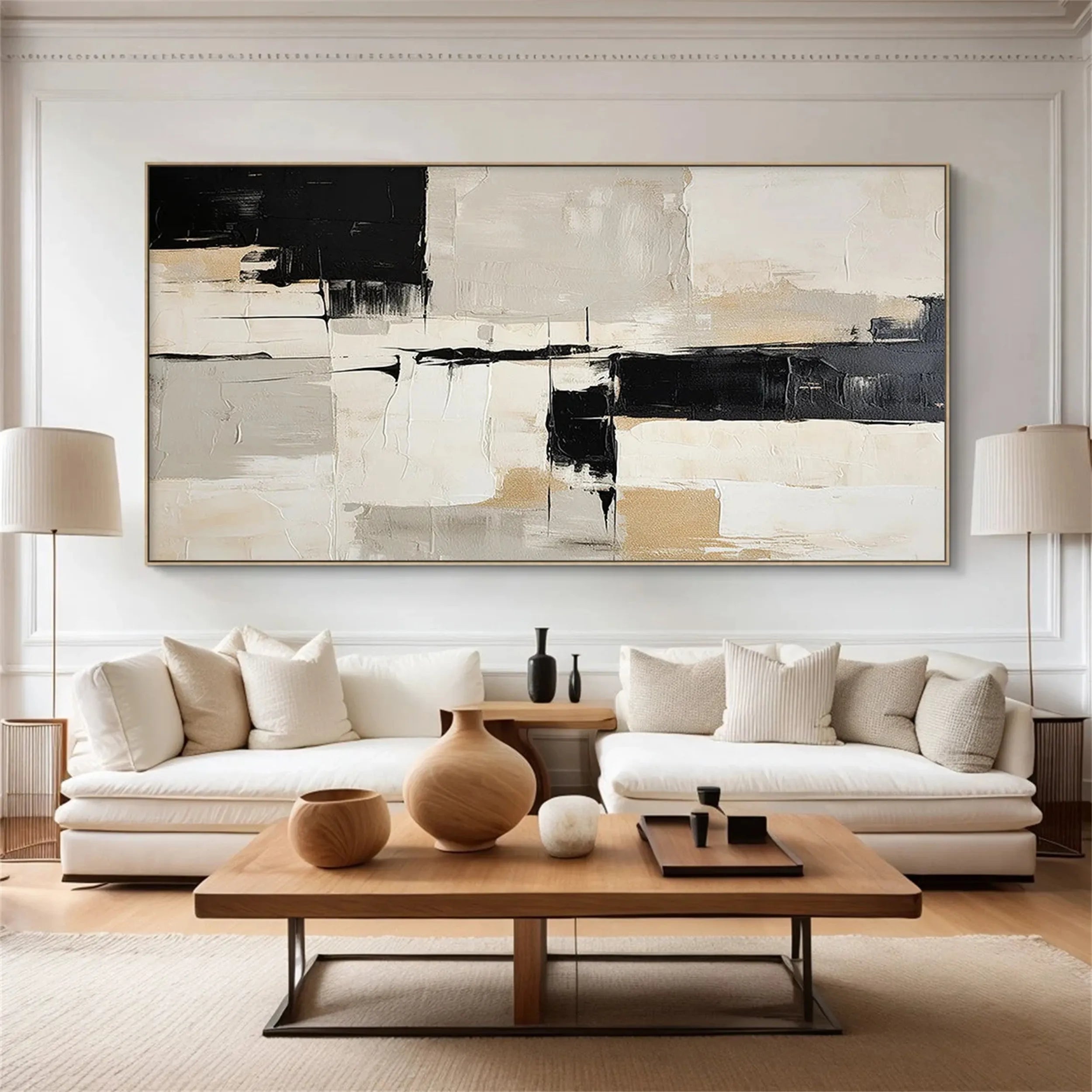 Artwork for Living Room | Large Neutral Abstract Painting #ZZ 112