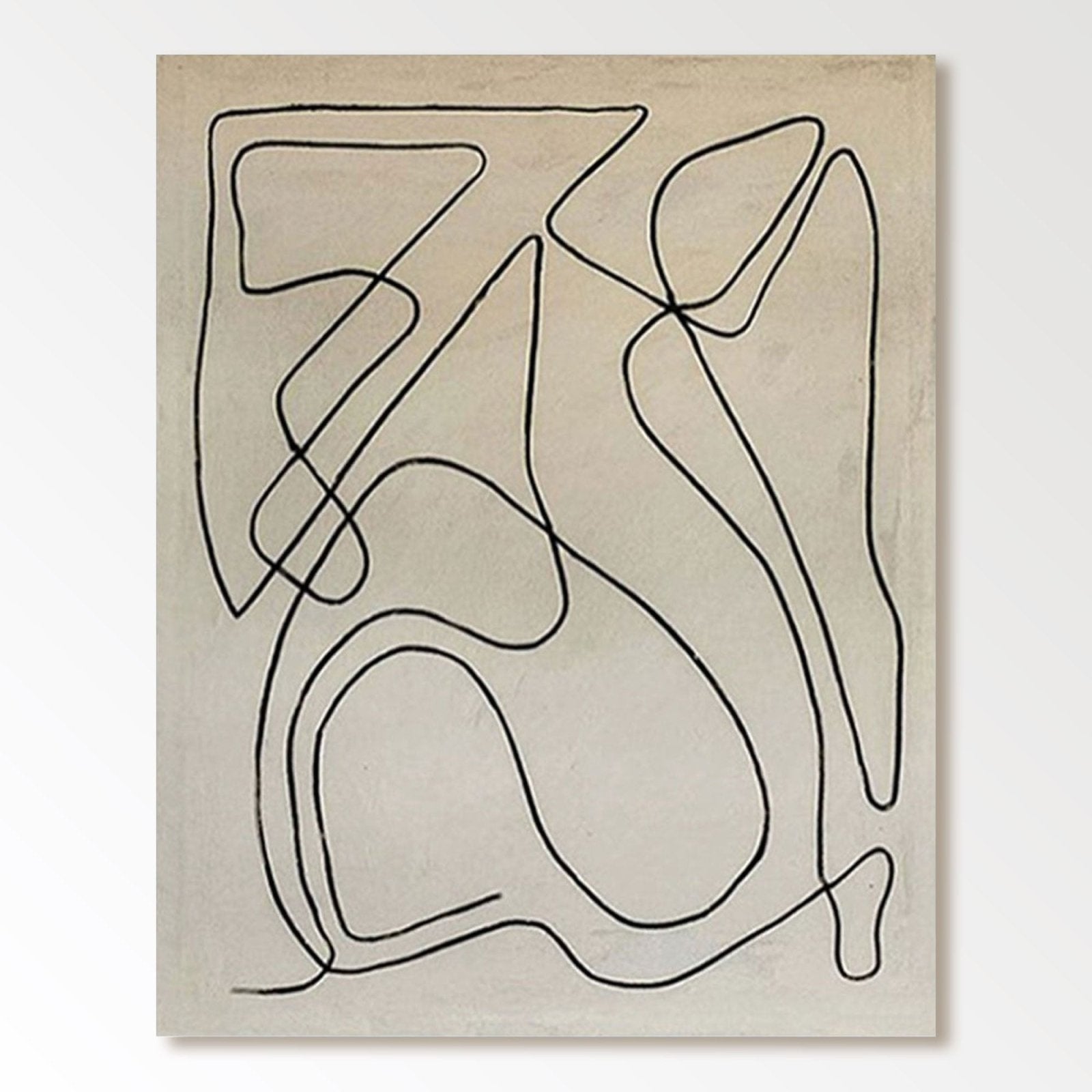 Minimalist Abstract Line Art Oil Painting | "Unbroken" #TC 167