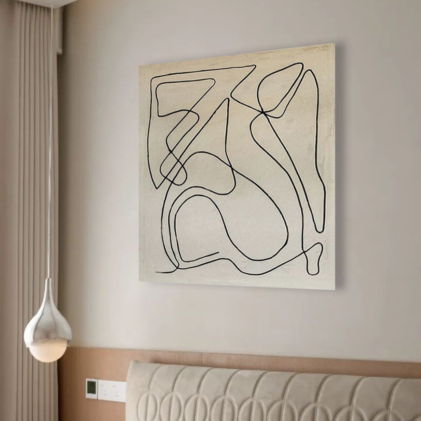 Minimalist Abstract Line Art Oil Painting | "Unbroken" #TC 167