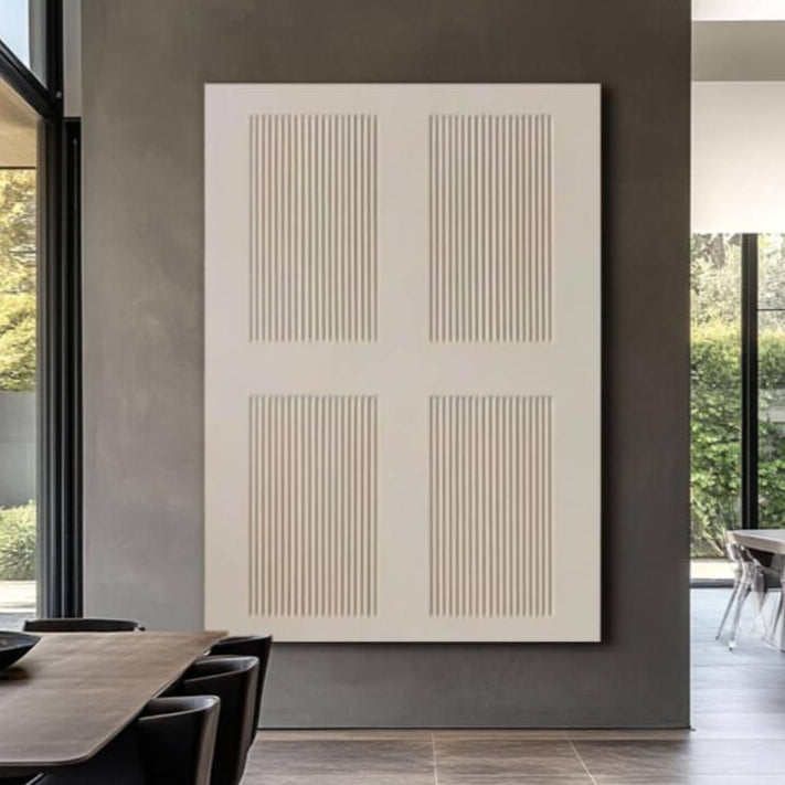 Oversized Wabi Sabi Wall Art | Textured Neutral Geometric Painting #ZZ 217