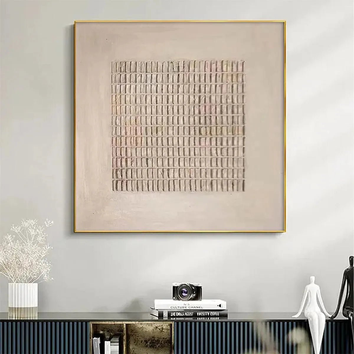 Japandi Style Square Wall Decor | Wabi-sabi Neutral Art