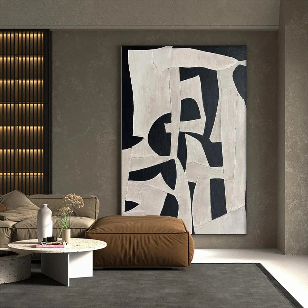 Wabi-Sabi Black & White Art | Japandi Style Decor #AA 297
