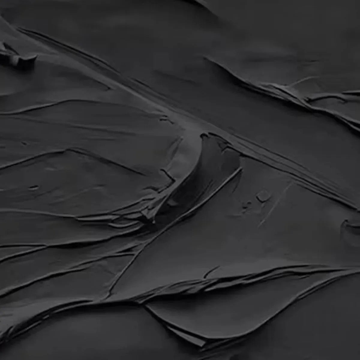 Minimalist All Black Wall Art | Modern 3D Textured Canvas #AA 458